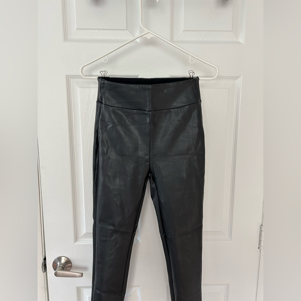 Black Abercrombie Faux Leather Leggings